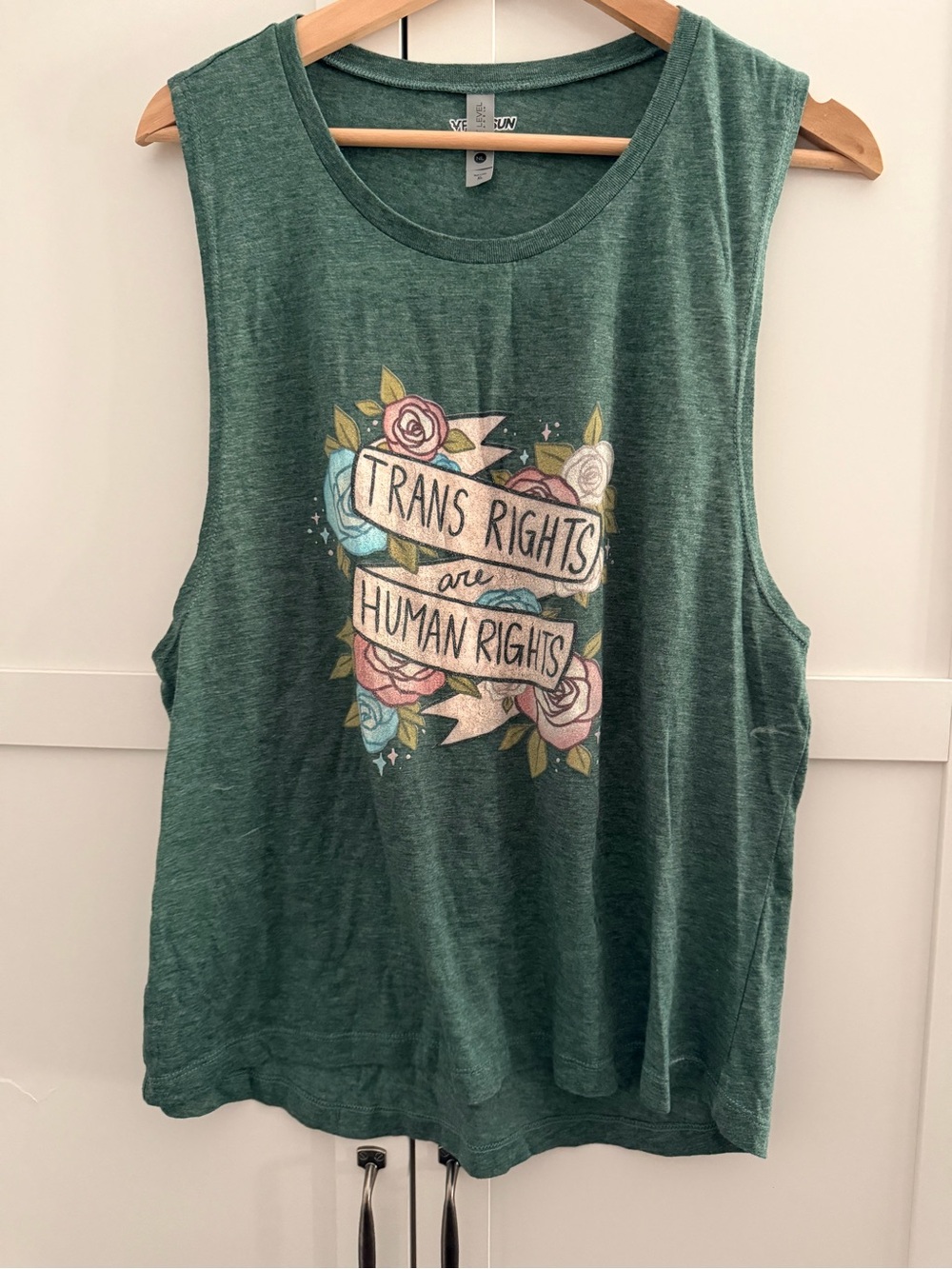 Fifth Sun Heathered Green Trans Rights Tank